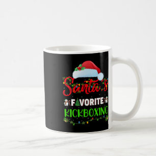 Caneca De Café Iluminação do Natal O Kickboxing Favorito do Papai