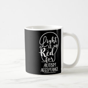 Caneca De Café Ilumine de Vermelho para a Conscientização e Aceit