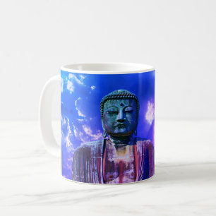 Caneca De Café Iluminismo Meditando a Cor da Estátua Buda