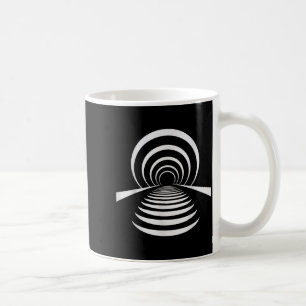 Caneca De Café Ilusão do Túnel do Pós-Vida Cristão Abstrato Retrô