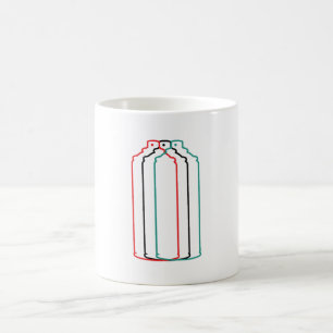 Caneca De Café Ilusões De Tinta De Pulverização