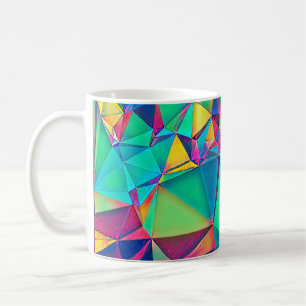 Caneca De Café Ilustração 3D. Fundo de abstrato de tendências. Co
