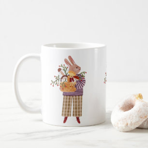 Caneca De Café Ilustração Animal Bonny Coelhinha Café Mug Cute