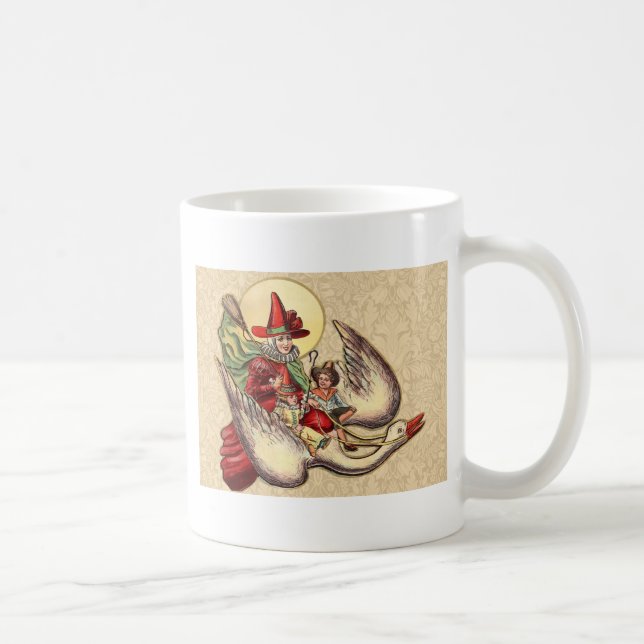 Caneca De Café Ilustração Anterior de Filho de Ganso-Mãe (Direita)
