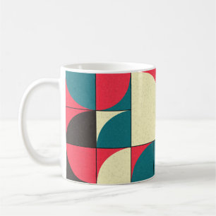 Caneca De Café Ilustração artística computacional geométrica abst