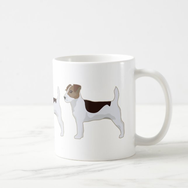 Caneca De Café Ilustração Básica de Raça Jack Russell Terrier (Direita)
