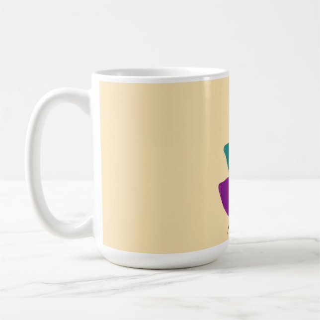 Caneca De Café Ilustração boho de folhas (Esquerda)