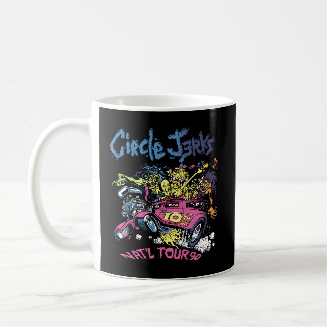 Caneca De Café Ilustração Circle Jerks 91 Tour (Esquerda)