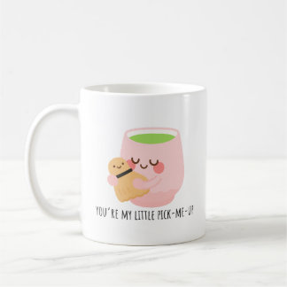 Caneca De Café Ilustração Cute Matcha Tea Hug