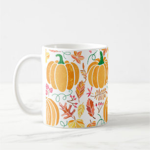 Caneca De Café ilustração da abóbora vintage, isolada em branc