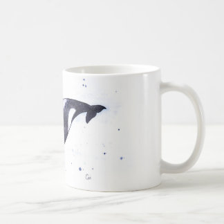 Caneca De Café Ilustração da baleia de assassino da orca