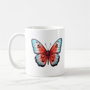 Caneca De Café Ilustração da borboleta de desenho animado