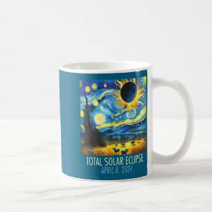Caneca De Café Ilustração da Noite Estrelada do Eclipse Solar Tot