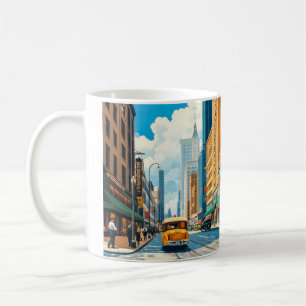 Caneca De Café Ilustração da Revista City Streets