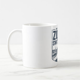 Caneca De Café Ilustração da Silhueta da Cidade de Zurique Suíça