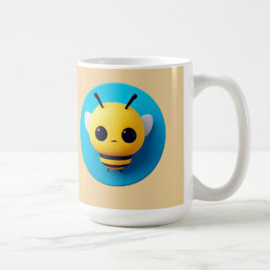 Caneca De Café Ilustração de Abelha de Desenho Animado Fofa