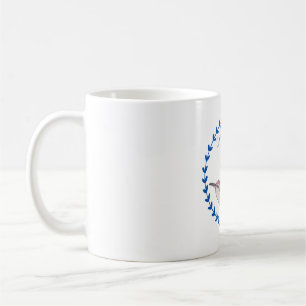 Caneca De Café Ilustração de arte de espécies de aves Carolina Wr