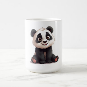 Caneca De Café Ilustração de Arte de Panda Sentado em Cartoon