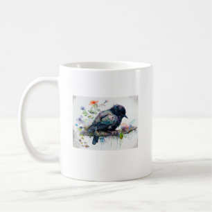 Caneca De Café Ilustração de Aves da Vida Selvagem Natureza Art