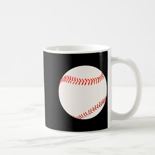 Caneca De Café Ilustração de Beisebol (Direita)