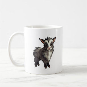Caneca De Café Ilustração de cabra de desenho animado
