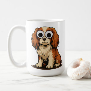 Caneca De Café Ilustração de cachorrinho com olhos saltados fofos
