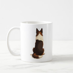 Caneca De Café Ilustração de Cachorro Border Collie Antigo por Tr