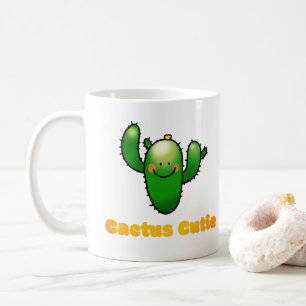 Caneca De Café Ilustração de Cacto Sorridente Fofo