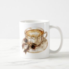 Caneca De Café Ilustração de café quente coquette castanho
