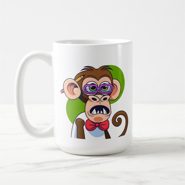 Caneca De Café Ilustração de Cartoon Mackey Engraçado (Esquerda)