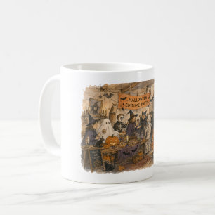 Caneca De Café Ilustração de Cena de Festa de Fantasia de Hallowe