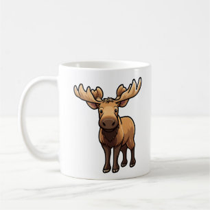 Caneca De Café Ilustração de cervo em desenho animado