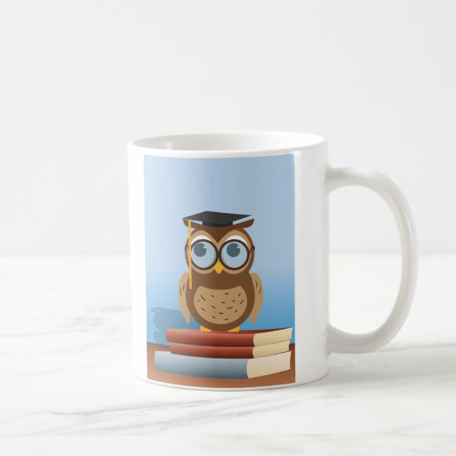 Caneca De Café Ilustração de coruja (Direita)