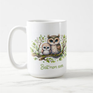 Caneca De Café Ilustração de Coruja Melhor Mãe do Mundo