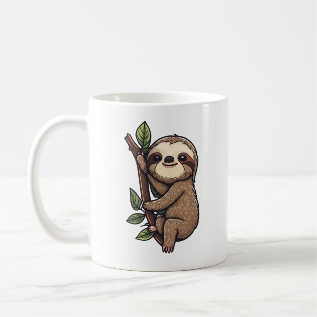 Caneca De Café Ilustração de desenho animado (Esquerda)