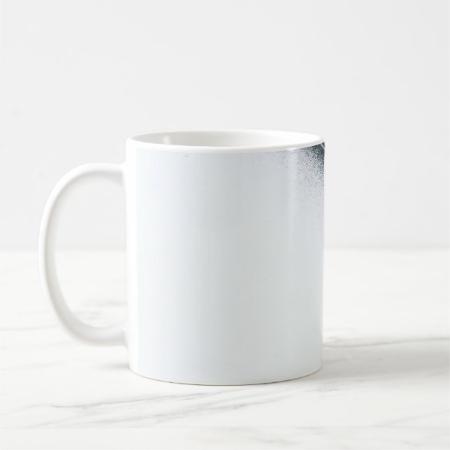 Caneca De Café Ilustração de desenho branco e preto (Esquerda)