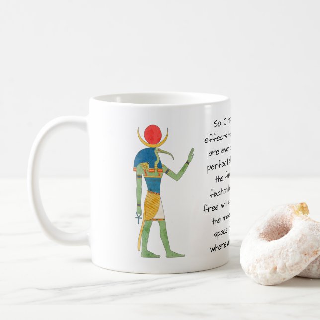 Caneca De Café Ilustração de Deus Egípcio com a Pintura (Com Donut)