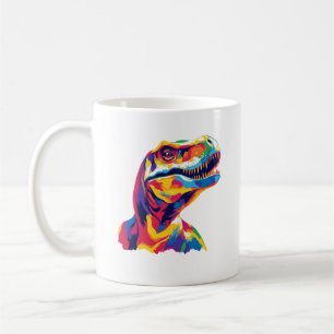 Caneca De Café Ilustração de Dinossauro Arte de Aquarela Pintura