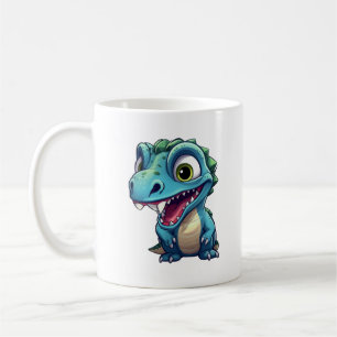 Caneca De Café Ilustração de dinossauro de desenho animado