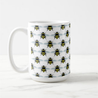 Caneca De Café Ilustração de Enxame de Abelhas Bombas de Mel