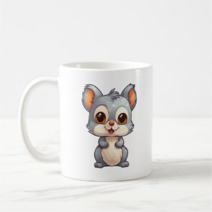 Caneca De Café Ilustração de esquilo de desenho animado