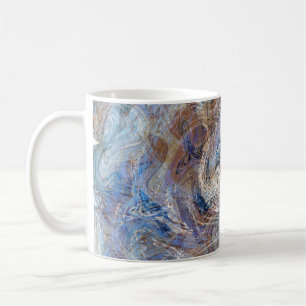 Caneca De Café Ilustração de Fluxo de Cinza Azul