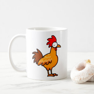 Caneca De Café Ilustração de Frango de Desenho Animado Divertido