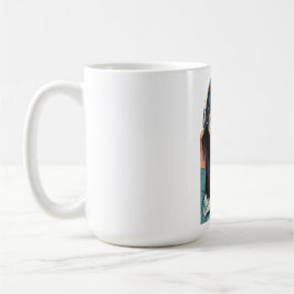 Caneca De Café Ilustração de Garota Estilosa | Moda Tendência