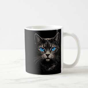 Caneca De Café Ilustração de Gato com Estilo Retrô Divertido