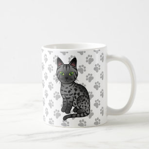 Caneca De Café Ilustração de Gato de Cartoon Mau Cute Egípcio 