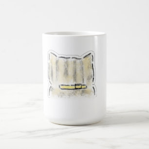 Caneca De Café Ilustração de Gato em Aquarela Fofa