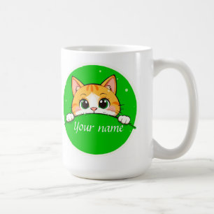 Caneca De Café Ilustração de Gato Fofo