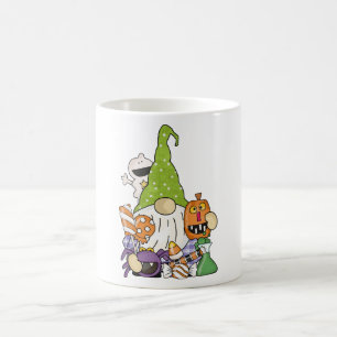 Caneca De Café Ilustração de Gnome de Halloween Kawaii Verde