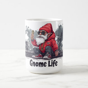 Caneca De Café Ilustração de Gnomo de Hip Hop - Vida Gnomo